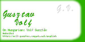 gusztav volf business card